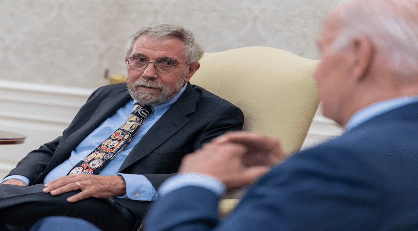 Paul Krugman Caught Red-Faced as SS Biden Continues to Sink